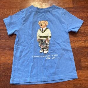 Ralph Lauren Kids Blue Tee with Polo Bear size 5t